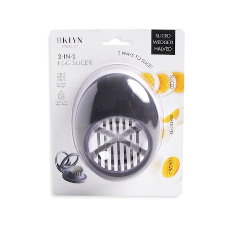 Bklyn Steel Co. 3-in-1 Egg Slicer - Graphite 49758